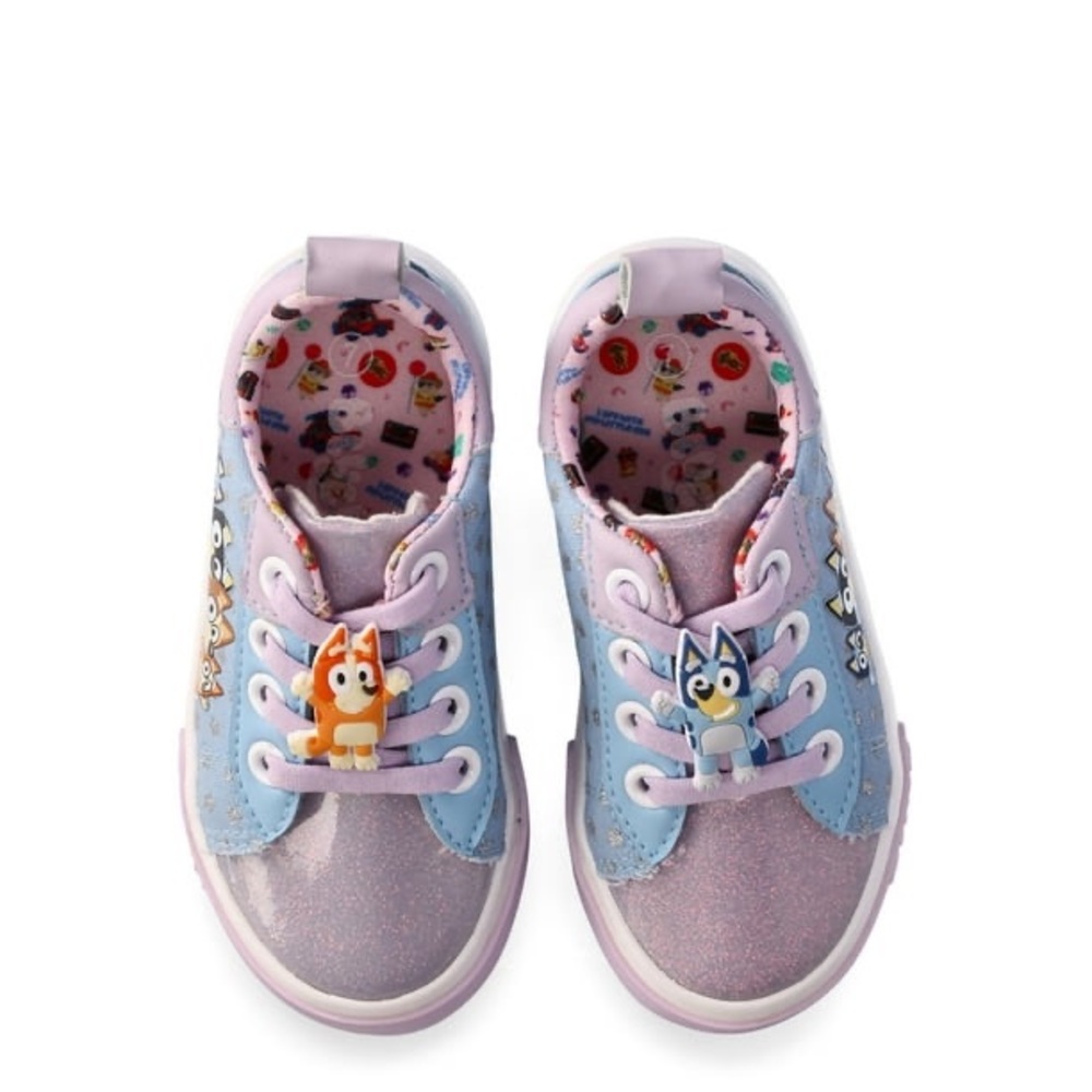 ❤️ Bluey Toddler Girl Bluey & Bingo Slip-On Court Sneaker New Size 8